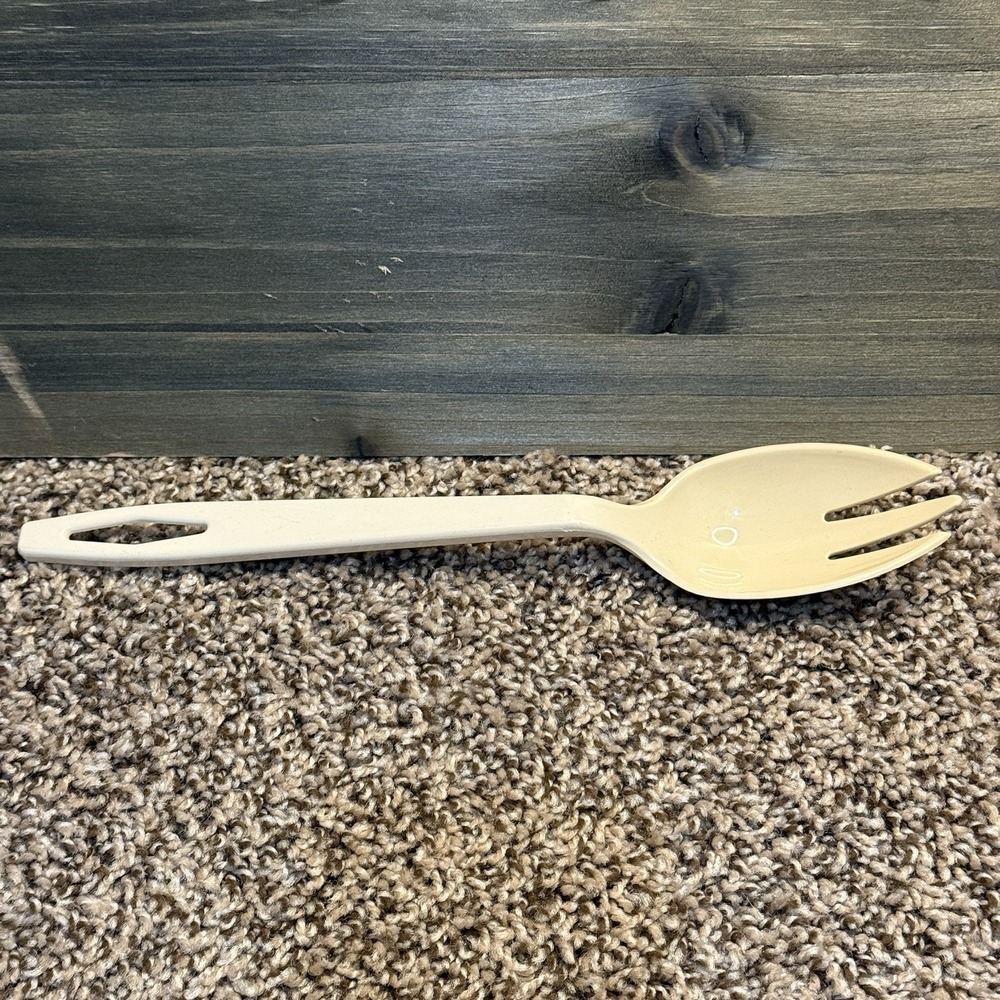 Vintage Tailor Made‎ Products Serving Fork Spork Nylon Plastic Almond